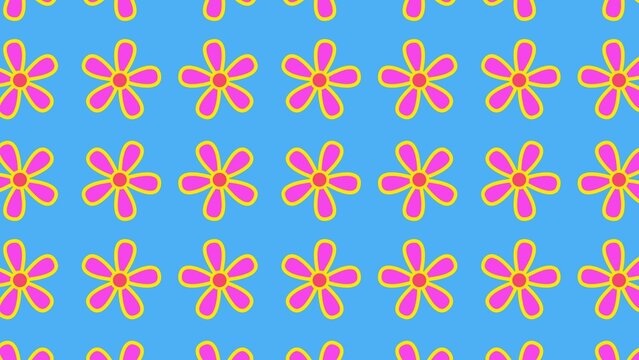 Rotating Colorful Animated Flower Background (Loopable)