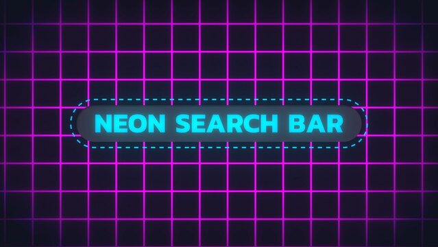 Neon Glowing Search Bar Title Intro
