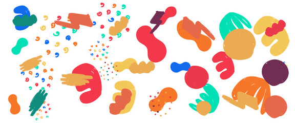 Vector colorful simple flat abstract organic banner