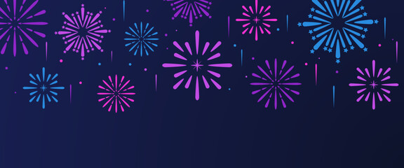 Blue and purple violet vector decorative new year banners