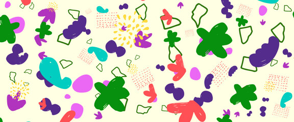 Vector illustration modern abstract colorful organic banner