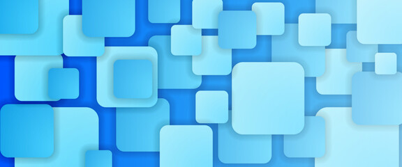 Blue and white abstract background with shapes