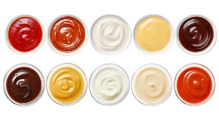 Fotobehang Set of dipping sauce, salsa sauce © Natural PNG