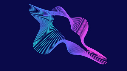 Blue and purple violet abstract digital equalizer sound wave line element