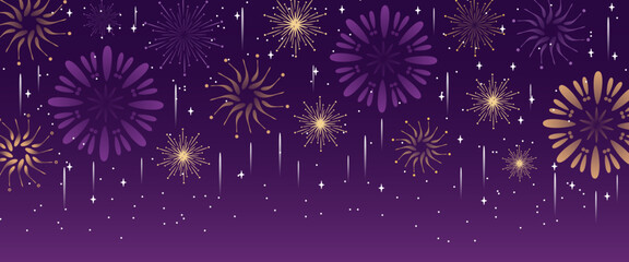 Purple violet and yellow vector elegant new year banners