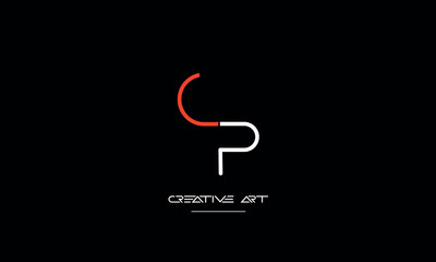 Obraz premium CP, PC, C, P abstract letters logo monogram
