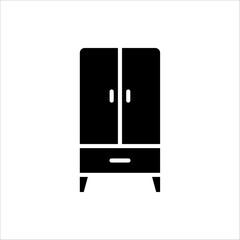 cupboard icon. Vector illustration for web design, mobile app, and ui. Isolated on white background