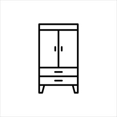 cupboard icon. Vector illustration for web design, mobile app, and ui. Isolated on white background