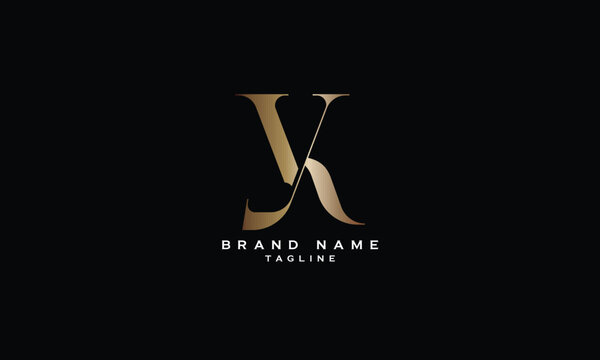 YK, KY, Abstract initial monogram letter alphabet logo design