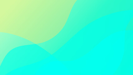 Yellow and green vector abstract geometric shapes background