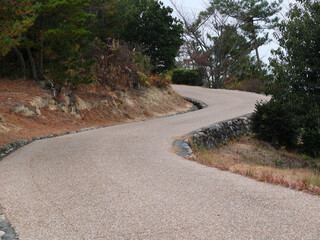 山の中の散歩道。
岡山県倉敷市鷲羽山。
瀬戸内海国立公園。