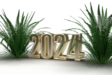 Happy 2024, Happy New Year, Transparent Background
