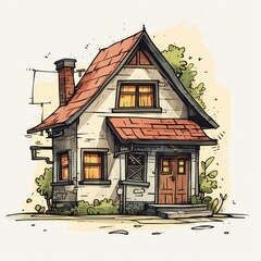 Abstract house drawing