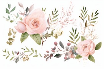 Fototapeta premium A bunch of flowers placed on a white surface. Can be used for various purposes