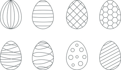 Easter egg line art vector. EPS 10