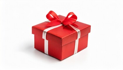 Red gift box and dark white background