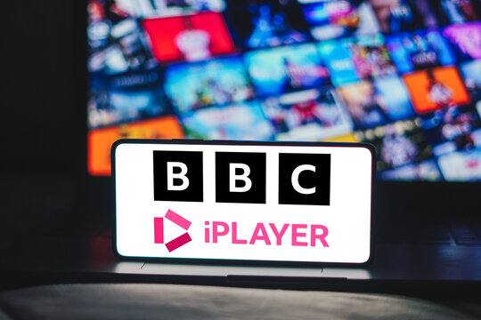 December 16, 2023, Brazil. In this photo illustration, the BBC iPlayer logo is displayed on a smartphone screen.