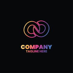 abstract logo with gradient colors