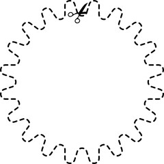 Cutting scissors set circle shape