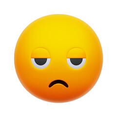 Emoji 3D Rendering Icon Isolated Transparent Background