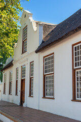 Architecture of the pretty town of Stellenbosch in South Africa