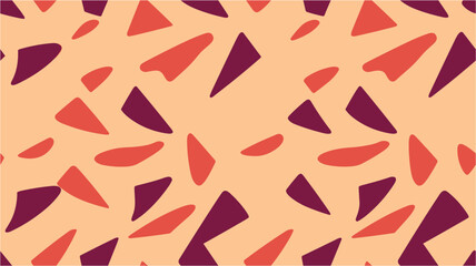Triangles background vector. Modern overlapping triangles. Retro pattern of geometric shapes. Colorful halftone illustration pattern. Memphis style triangle seamless pattern.