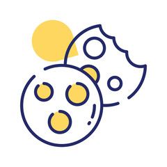 Delicious chocolate cookies in modern design style, easy to use and download