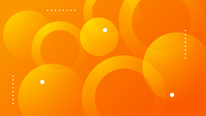 Orange vector abstract geometric shapes background