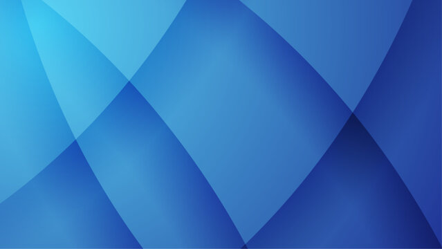 Blue vector gradient abstract background with shapes elements