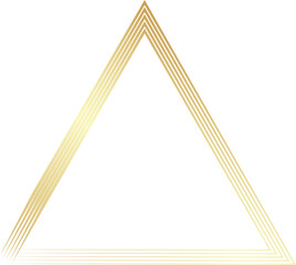 Gold triangle drawn with a brush. Elements for design