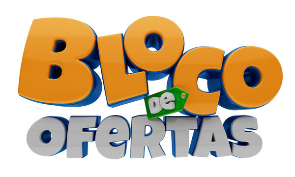 selo 3d bloco de ofertas