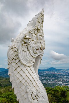 Sculpture of a dragon head, Phuket, Thailand