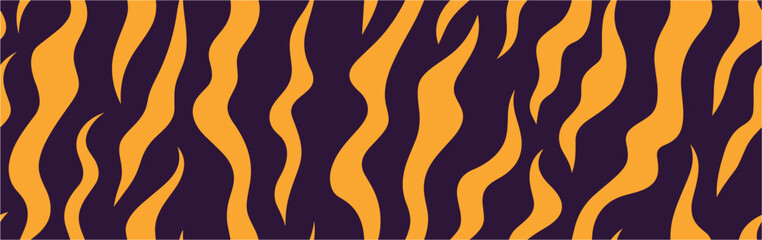 Vector illustration with geometric shapes layers. Simple seamless fire flames abstraction. For Elegant Pattern Cover Book.