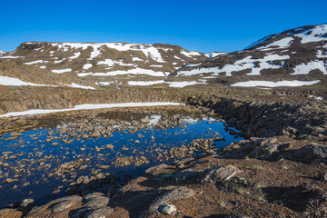 Lake on Putorana Plateau on Taimyr. Russia, Krasnoyarsk region