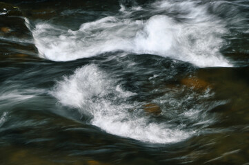 water flowing over rocks