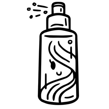 Hair spray line deawing