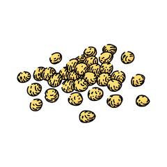 healthy millet hand drawn. seed wheat, vector corn, barley crop healthy millet vector sketch. isolated color illustration