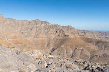 Fototapeta na wymiar Desert Mountains in Musandam, Oman