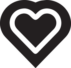 love heart, white background, centered, icon