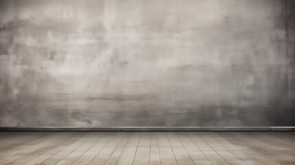 Empty Room with Light Wooden Plank Floor - obrazy, fototapety, plakaty