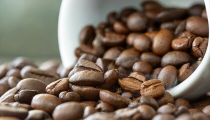 coffee beans in a cup
