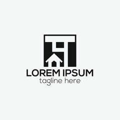 Creative H letter logo design concept isolated vector template for business illustration