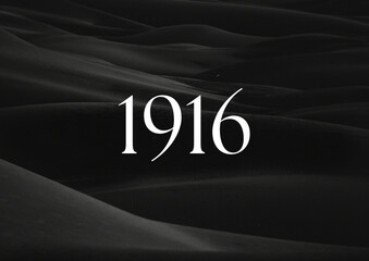 Vintage 1916 birthday, Made in 1916 Limited Edition, born in 1916 birthday design. 3d rendering flip board year 1916. - obrazy, fototapety, plakaty
