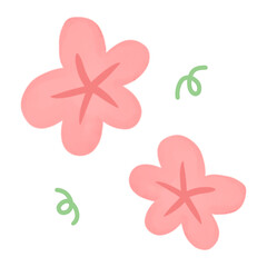 Pink flower blossom watercolor