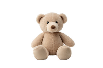 Modern Cuddles Minimal Teddy Bear isolated on transparent background