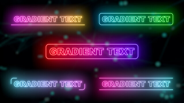 Colorful Neon Text