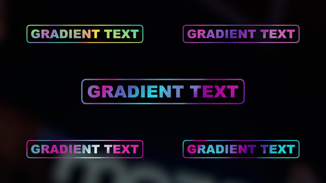 Colorful Stylized Gradient Text
