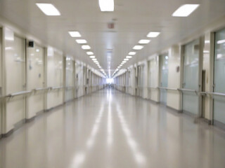 Naklejka na ściany i meble blurry-hospital-corridor