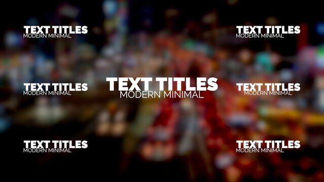 Modern Minimal Text Titles