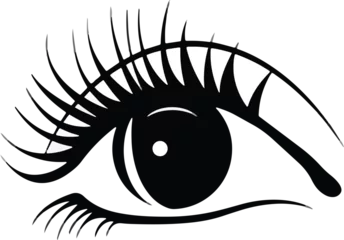 Foto op Aluminium eye logo ,eye, eyeball, eyelashes, eyesight, face, female, focus, glasses, graphic, human, icon, illustration, isolated,  © Mithun